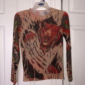 Halloween tattoo shirt